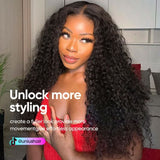 Deep Wave Lace Front Wigs Human Hair Pre Plucked 180 Density 13x4 HD Transparent Lace Frontal Wigs for Black Women Deep Curly Human Hair Lace Front Wigs