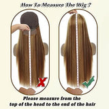 Highlight Ombre Lace Front Wig Human Hair, 13x4 Straight 4/27 Honey Blonde HD Lace Front Wig Human Hair Pre Plucked 150% Density Colored Lace Front Wigs for Black Women 26Inch