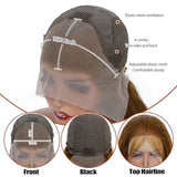 CLong Light Chocolate Brown Lace Front Wig Human Hair, 4# Chestnut Brown Body Wave 13x4 Lace Front Wigs Human Hair Pre Plucked Wigs Human Hair for Women,Colored Human Hair Lace Front Wig
